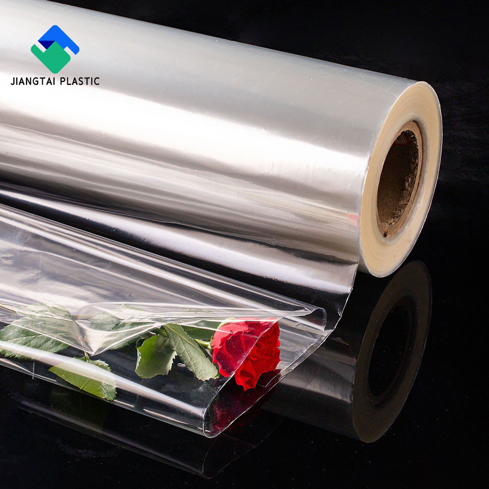 Jiangtai heat sealing bopp film Transparent General Grade Bopp Film for Flowers/gift/clothes Packing