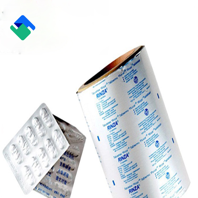 PTP Printed/unprinted aluminum blister foil for pharma packing alu foil roll Pharmaceutical Packaging PTP Aluminum Foil Film